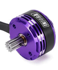 Fat Viper 2204 2400KV Brushless Outrunner Motor with purple casing and gear, for 1/24 RC Crawler Axial SCX24 Upgrade.