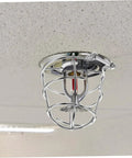 Tough As Nails 2 Pack Fire Sprinkler Head Protector Cage Heavy Duty 1/2 Inch Metal Shield above fire sprinkler head.