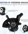 Front Left Steering Knuckle And Wheel Bearing Hub Assembly Fits Ford Escape 2005-2012, function with load support and rotation details