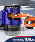 Close-up of Heavy Duty Leveling Casters Set Of 4 With Ratchet Handle For Quick Height Adjustment, showing adjustment mechanism.