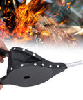 Heavy Duty Handcrafted Wooden Fireplace Bellows Featuring Precision Airflow Levers For Instant Fire Kickstarts Gentle Smoke Redirection And Durable Campfire Starter Tool with rubber lip and rivet clamp.