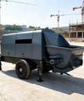 Beefy Concrete Delivery Pump Workhorse For High Rise Buildings And Infrastructure Projects With Multiple Models And Customization Options For Commercial Centers And Warehouses trailer-mounted pump on construction site