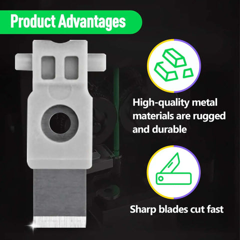 4Pcs Steel Tool Head Cutter Scraper Blades Replacement For X1 P1 A1 Series 3D Printers High-quality metal blade close-up
