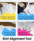 Inkjet Iron On Heat Transfer Paper 10 Sheets 8.5 By 11 Inches Premium Pack with shirt alignment tool instructions.