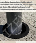Umbrella Stand With Sleeve, Center Cap, And Stabilizer Adapter installed in concrete for 1.5 to 1.75 inch poles.