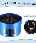 Twist Lock Photocell Sensor Auto On Off Dusk To Dawn Light Control For Outdoor Lights 120V To 277V Blue showing receptacle base