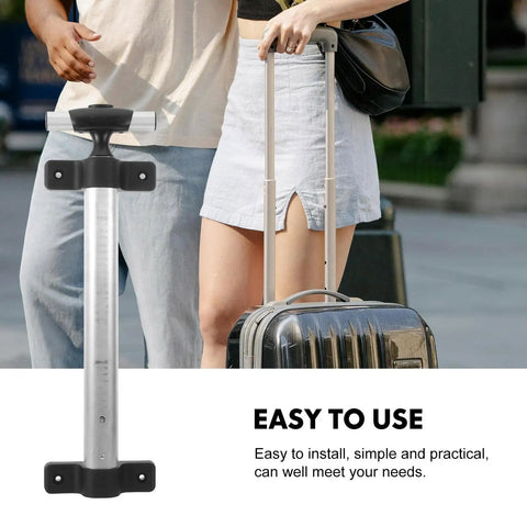 Telescopic Luggage Handle Replacement Set Made Of Aluminum Alloy, Durable Pull Handle For Suitcases, Easy Operation, Lightweight Travel Accessory For Outdoor Trips And Short Getaways, silver suitcase handle