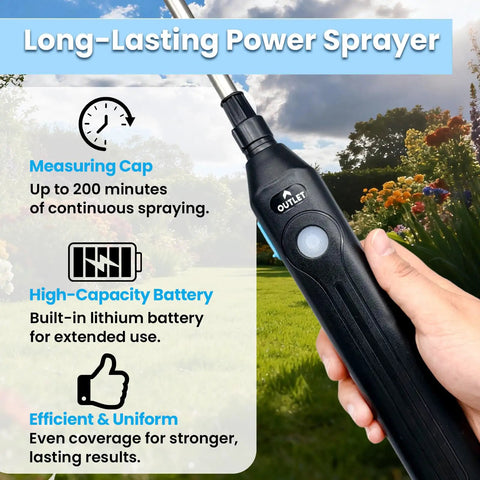 Close-up of 4 Gallon Electric Backpack Sprayer With Telescopic Wand And Four Nozzles, Battery Powered Garden Sprayer features.