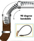 Heavy Duty 16mm Metal Drain Auger Snake 5 Meter Pipe Cleaning Tool for Sink Unclogging, showing bendable design for stubborn clogs.