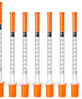 Disposable Syringe 30G 1ml U-100, 5/16 Inch 8mm, 100 Pack, Individually Wrapped, Leak-Proof Design with clear markings