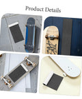 Product details of Non Slip Deck Covering For Skateboard And Kick Scooter Waterproof PVC Grip Tape Easy To Apply High Traction Weatherproof Deck Grip For Beginners And Pros On All Boards Skaters Approved. Includes images of grip tape on various skateboards