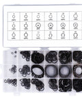 300 Piece Snap Ring Set With E Clips And C Clips Assortment Kit for valves and sprayers in a clear organizer box