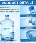 7.5L Water Jug With Screw Cap And Integrated Handle For Camping, Cooler Or Home Storage, Leak Proof Durable Plastic Bottle