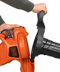Person assembling 3 In 1 Electric Leaf Blower Vacuum And Mulcher With 12 Amp Power, 250 MPH Air, 400 CFM Debris Capacity BV6000.