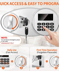 Digital keypad and key interface of Heavy Duty Depository Drop Safe With Quick Deposit Slot Digital Keypad And Spare Key Perfect For Biz Cash Drops Retail Mailroom Church Or Home Keeps Cash And Documents Secure And Easy To Store.