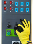 Control panel of Heavy Duty Turntable Pallet Stretch Wrapper Equipped With Powered Pre Stretch Motor And Dual Spiral Wrapping Modes.