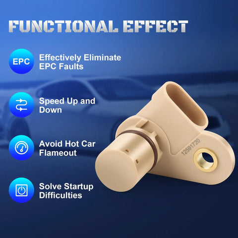 Camshaft Position Sensor Replacement for 2007-2013 GM Trucks and SUVs Including Silverado Tahoe Suburban GMC Sierra Yukon Escalade Direct Fit OEM Replacement With Easy Install Replaces 12591720 12568983 12585545 beige sensor