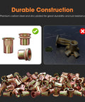 Rivet Nut Assortment Kit 240 Pcs Set With Metric Rivnuts and Threaded Inserts Includes M3 M4 M5 M6 M8 M10 M12 Flat Head Nutserts