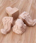 Four Pack Wooden Furniture Support Legs Replacement Feet For Sofa, Bed, Table And Cabinet in carved design