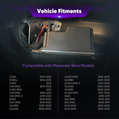 Solid Voltage Converter Module Replacement For Mercedes C Class W205 And Gle350 Matching Part Number A2059053414 in vehicle fitment display.