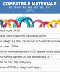 Desktop Filament Extruder Machine Built Like A Tank For Smooth Pellet To String Conversion Features Slick Pid Temp Control And Knockout 1000 Watt Motor with colorful material samples.