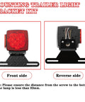 Heavy Duty Aluminum Trailer License Plate Mounting Bracket Kit for RVs, ATVs, UTVs and Boats, front and reverse view