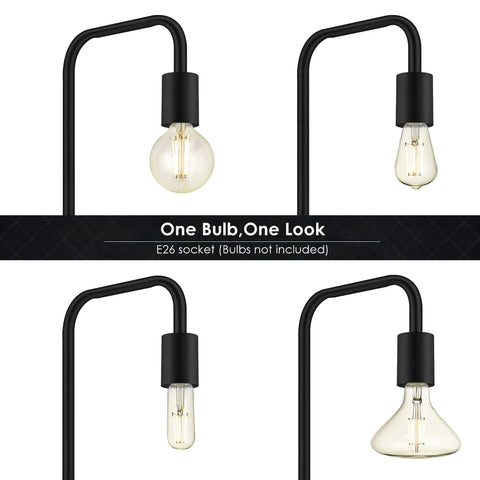 Bulb styles for Industrial 63 Inch Metal Floor Lamp With E26 Socket On Off Footswitch ETL Listed Modern Minimalist Vintage Mid Century Vibe