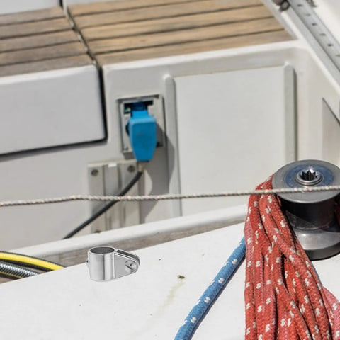 22mm Stainless Steel Bimini Top Jaw Slide Connector For Boats And Patios, Corrosion Resistant Marine Hardware, No Fuss Quick Release Design, Reliable Connection, Perfect For Boat Umbrella Mounts And Outdoor Setups on deck rail