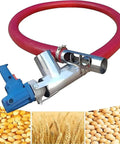 Portable Cement Auger And Grain Conveyor With 2200W Motor, red 1.5m flexible hose, used for moving grain and powder efficiently