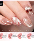 Close-up of nails with Nine Color Cat Eye Gel Polish Set With Magnetic Nail Kit Dope Holographic Shimmer Gel Strong Magnet.