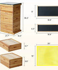 10 Frame Langstroth Beehive With 100 Percent Beeswax Coating Includes Frames And Foundations In Two Deep Boxes And Two Medium Boxes