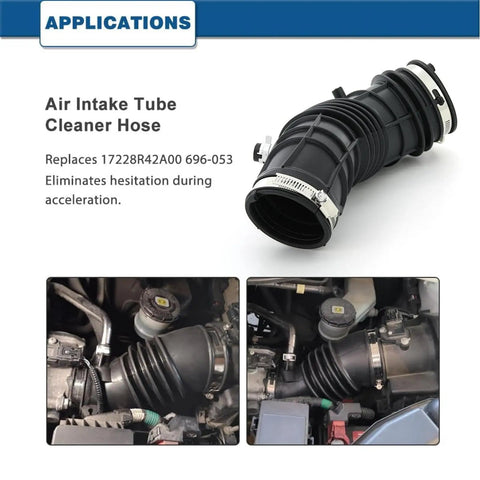 Honda Air Intake Hose Duct Tube Replacement For 2008 2012 Accord 2.4L Ex Ex-L LX LX-S And 2012 2015 Crosstour 2.4L