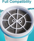 Replacement Water Filters for Pitchers and Dispensers, Most Advanced Six-Stage 0 TDS Filtration showing filter top view