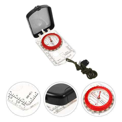 Multi Function Orienteering Compass With Luminous Dial Ruler Scale And Mirror for outdoor hiking.