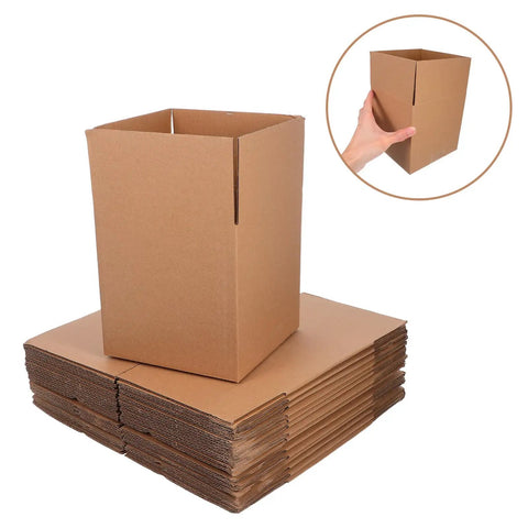 15 Pack Square Corrugated Shipping Boxes 15x15x15 CM Heavy Duty Cartons For Small Biz Mailing Moving And Packing Supplies Built Tough