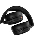 Crusher ANC 2 Wireless Over Ear Headphones With Feel The Bass Multi Sensory Crusher Bass Tech Adjustable Four Mic Active Noise Cancelling Up To Sixty Hours Battery Built In Mic For iPhone And Android True Black folded view
