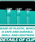 No Sweat 3 Inch Valance Clips For Horizontal Window Blinds, clear plastic clips detail, lightweight and durable design.