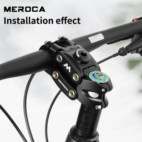 Suspension Bike Stem With Shock Absorbing Travel For Mountain Road Gravel And E Bike Rigs Fits Standard 28.6mm Steerer And 31.8mm Handlebars 15 To 20mm Travel Smooth Ride Upgrade For MTB And Hybrid Rides installed on a bicycle showing handlebar connection.