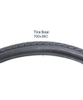 Close-up of tire with size marking 700x38C, part of Two Pack 700C Bike Tires 700x38C 40-622 Foldable Road Gravel Hybrid Tire Set.