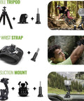 HERO13 Ultra Wide Action Camera Bundle Waterproof With 5.3K HDR Video, 27MP Photos, with flexible tripod, wrist strap, car mount