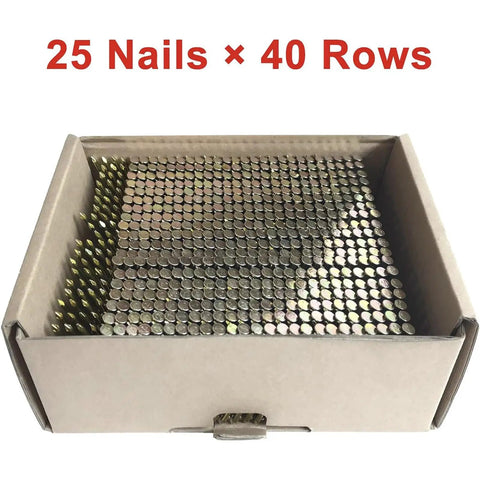 Box of Three Inch Framing Nails For Tough Wood Framing Jobs, 21 Degree EG Smooth Shank Plastic Collated, 3 X.131 Inch, 1500 Count