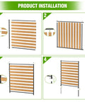 Installation steps for No Dig Outdoor Privacy Screen For AC Unit And Yard Gear, 40.27 x 54.6 inch metal fence panel.