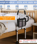 Easy Access Bed Rail For Seniors With No Slip Ergonomic Handle And Storage Pocket, fits king queen full twin beds