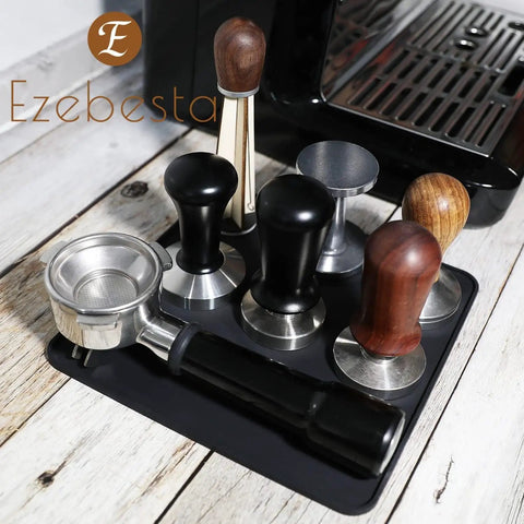 Coffee Tamper Mat For Portafilter 8x8 Inches Silicone Tamping Pad Non Slip Heat Resistant Barista Accessory For Espresso Machines