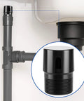Two Pack In Line Air Admittance Valve 1-1/2 Inch NPT ABS Black Prevent Sewer Gas Odors For RVs Boats And Homes Plumbing Vent