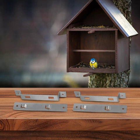 Stainless Steel Bird House Hanger Bracket With Screws, Rustproof Outdoor Mounting Kit For Nest Boxes And Feeders, Stable Wall Or Tree Installation, Weatherproof And Durable, 2 Pack, Easy Install, No Tools Required, Fits Nest Boxes And Feeders