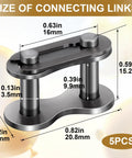 5 Pieces Number 41 Roller Chain Connecting Links Heavy Duty Manganese Steel Master Connector dimensions and design