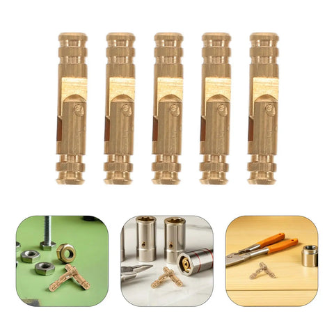 Brass Hidden Hinges For Jewelry Boxes And Wooden Cabinet Doors, 25 Piece Concealed Barrel Hinges With Smooth Silent Opening