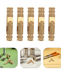 Brass Concealed Barrel Hinges Set For Cabinets And Boxes Invisible Cylindrical Hidden Hinge 25 Pack on display
