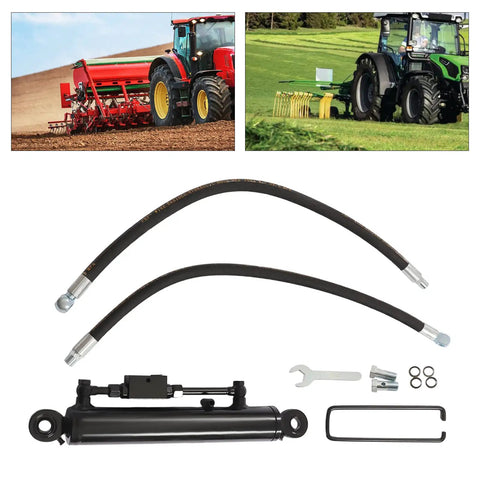 Two Way Hydraulic Top Link for Tractor and Excavator Cat 2 2 20 MPa Double Acting Cylinder With Locking Block includes hoses